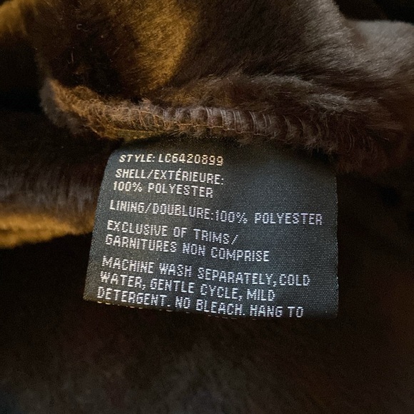 Liz Claiborne Faux Suede and Fur Lined Coat - Picture 6 of 7